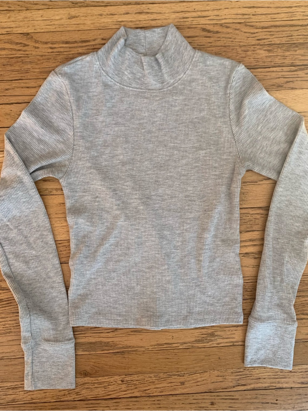 American Eagle Grey Long Sleeve Ribbed Turtleneck Size S